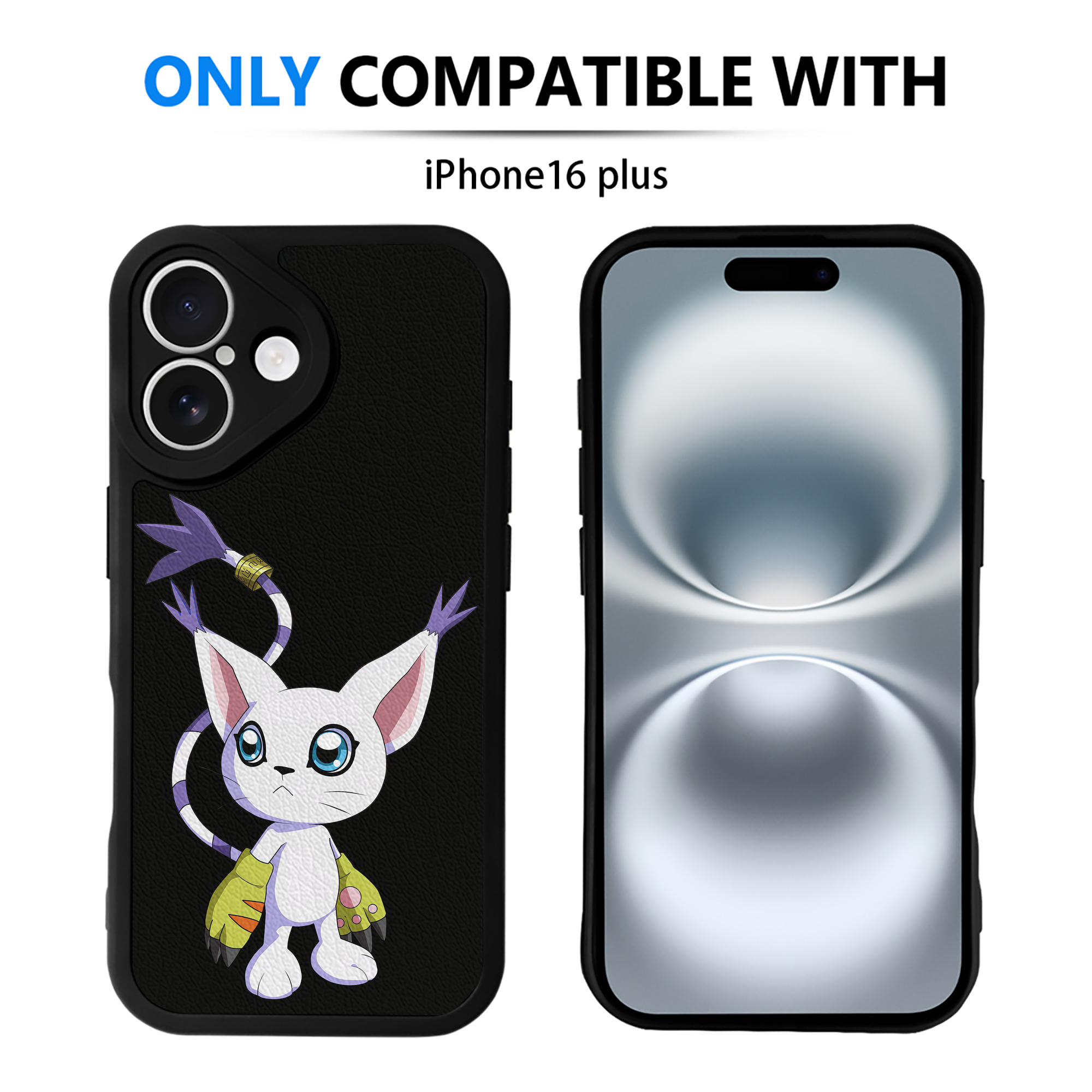 （画像用） Digimon デジタルモンスター/デジモン 【iPhone 16シリーズ対応】シリコンスマホケース（レザー調） 材質：シリコン